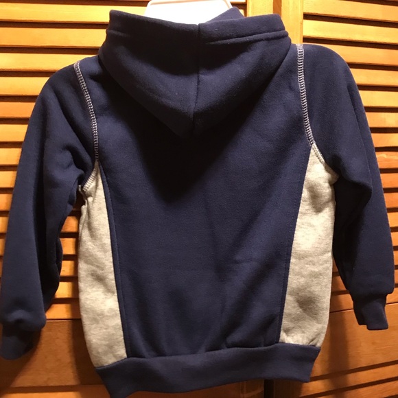 Coney Island Blue & Grey Fleece Hoodie - Picture 8 of 11
